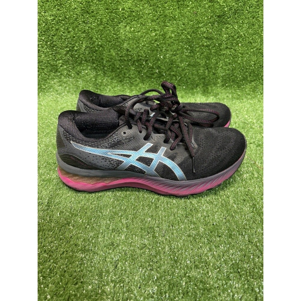 Asics Gel-Nimbus 23 Womens Size 8.5 Black Pink Walking Running Shoes Sneakers